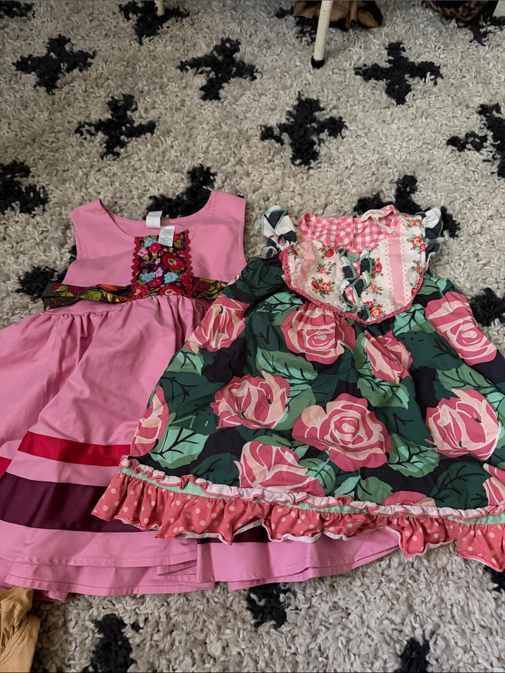 2 Matilda Jane Dresses | Size 4 Girls Pink Floral & Solid Pink Dress Set